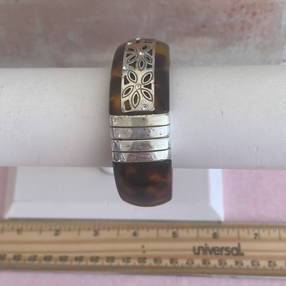 Brighton Silver & TortoiseShell Bangle Bracelet - Picture 8 of 11